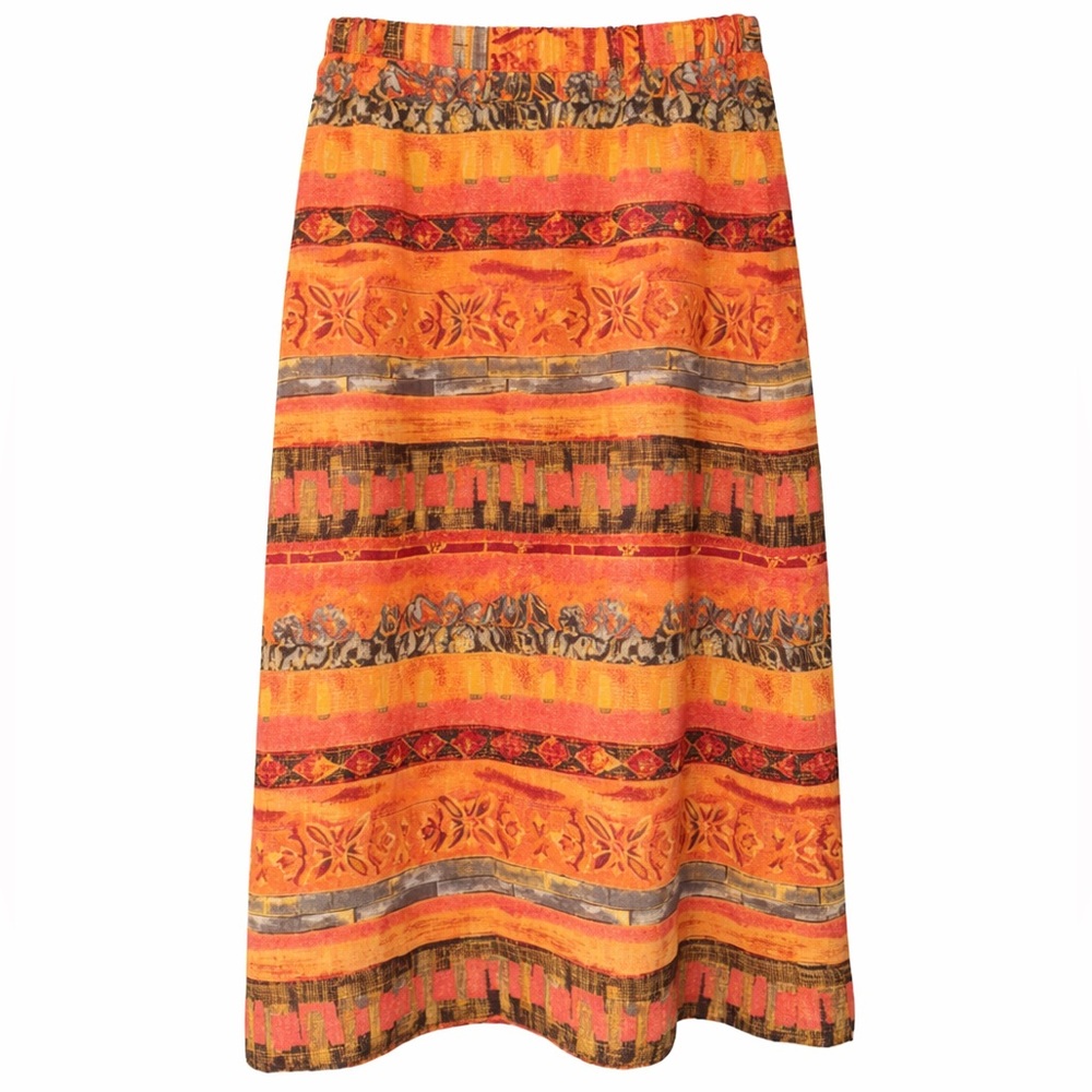 Boho Tribal Print Maxi Skirt